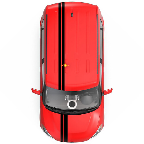 Offset Style Rally Stripe Kit-ontwerp voor KIA Soul vanaf 2009
