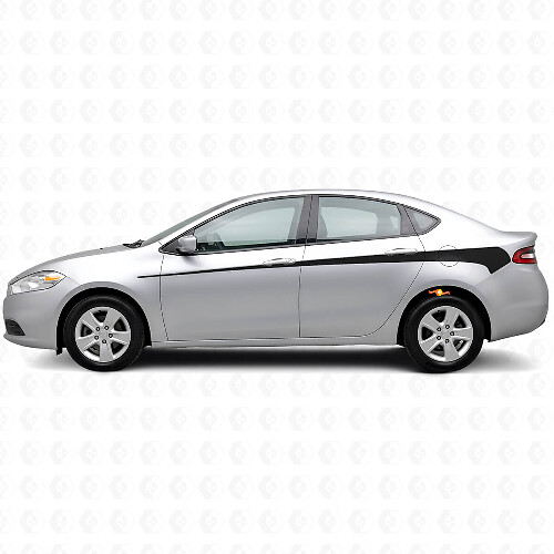 Geverfde Zijstripes Vinyl Stickerset voor Dodge Dart 2013+