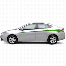 Geverfde Zijstripes Vinyl Stickerset voor Dodge Dart 2013+_3