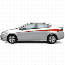 Geverfde Zijstripes Vinyl Stickerset voor Dodge Dart 2013+_4