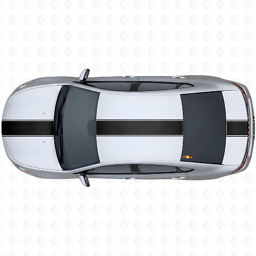 Racingstijl brede omtrekstreep bovenste zijkant vinyl decal kit voor Dodge Dart 2013+