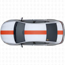 Racingstijl brede omtrekstreep bovenste zijkant vinyl decal kit voor Dodge Dart 2013+_4