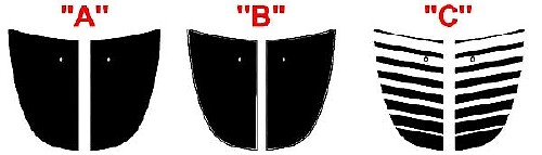 Kit met verduisteringsstrepen voor Dodge Dart Hood vanaf 2013