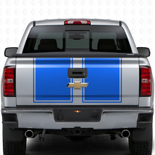 Dubbele Omlijnde Strepen Motorkap & Achterklep Vinyl Decal Set voor Chevrolet Silverado 2014-15_4