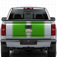 Dubbele Omlijnde Strepen Motorkap & Achterklep Vinyl Decal Set voor Chevrolet Silverado 2014-15_6