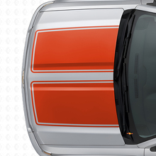 Dubbele Omlijnde Strepen Motorkap & Achterklep Vinyl Decal Set voor Chevrolet Silverado 2014-15_7