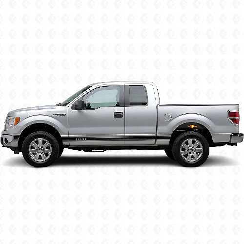Aangepaste Omlijnde Strepen Rocker Panel Vinyl Stickers Kit voor Musclecar truck 2009-20