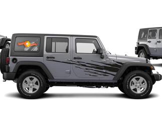 Universele Side Splash Stripe Kit voor JK en JL Jeep Wrangler