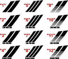 2011 en nieuwere Dodge Durango motorkap naar spatbord sticker decal set
 3