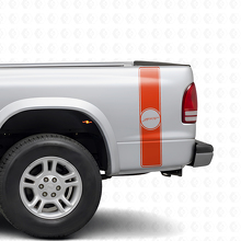 Sport Retro Stijl Achter Zijkant Strepen Vinyl Decal Kit voor Dodge Dakota 1997+_4