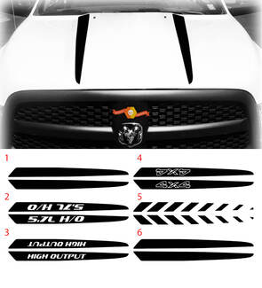 2009 - 2023 Dodge Ram 1500 Hood Side Spear-stickers
