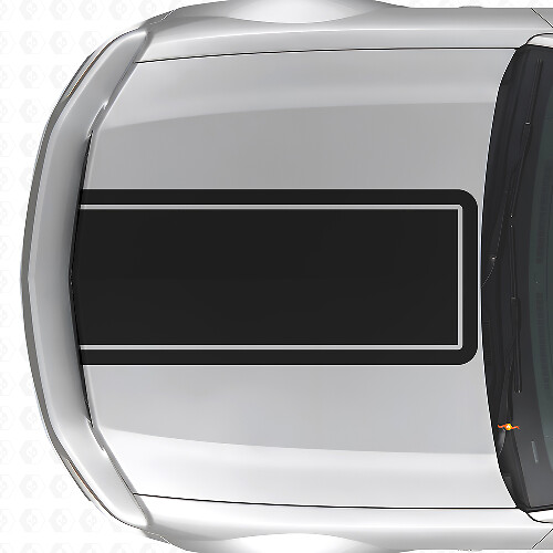 Blackout Outline Motorkapstreep Vinyl Decal voor Musclecar Musclecarmodel Mach 1 2005-09