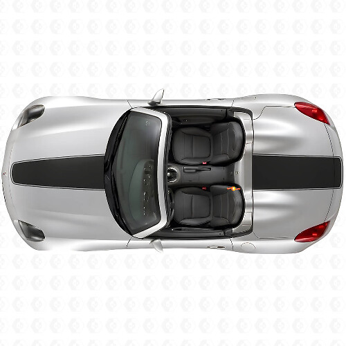 Racing motorkap- en kofferbakstrepen vinyl decalset voor Pontiac Solstice 2007+_1