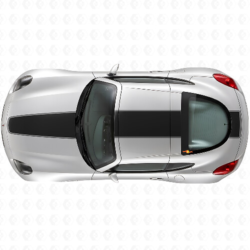 Blackout Over de Car Stripes Vinyl Decal Kit voor Pontiac Solstice Coupé 2009_1
