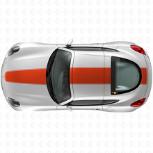 Blackout Over de Car Stripes Vinyl Decal Kit voor Pontiac Solstice Coupé 2009_4