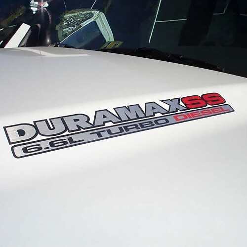 Duramax SS 6.6L Turbo Diesel Motorkap Vinyl Decal Set voor Chevy GMC Trucks