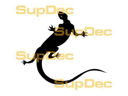 Gecko hagedis vinyl kunst muur raam badkamer sticker sticker #1
