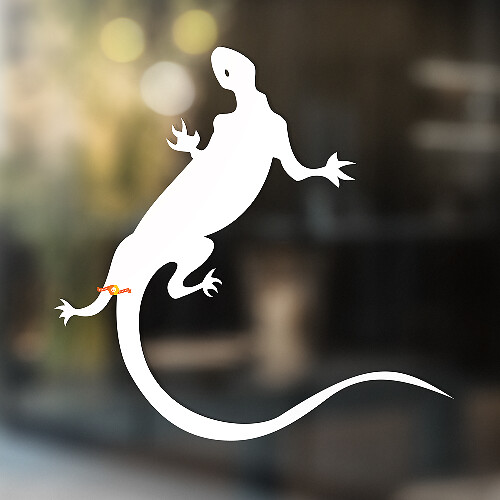 Gecko hagedis vinyl kunst muur raam badkamer sticker sticker #1
