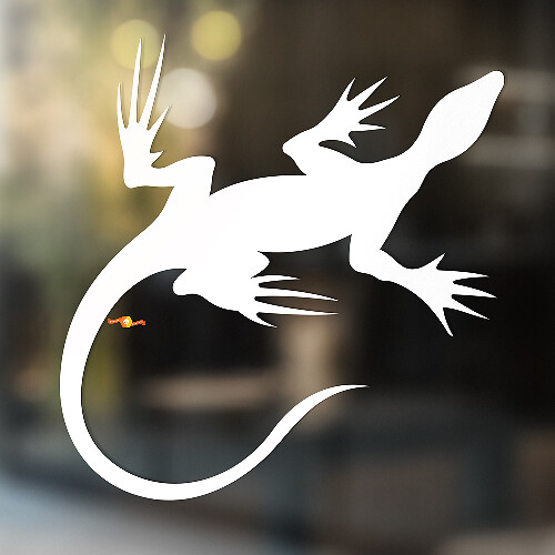 Gecko hagedis vinyl kunst muur raam badkamer sticker sticker #2
