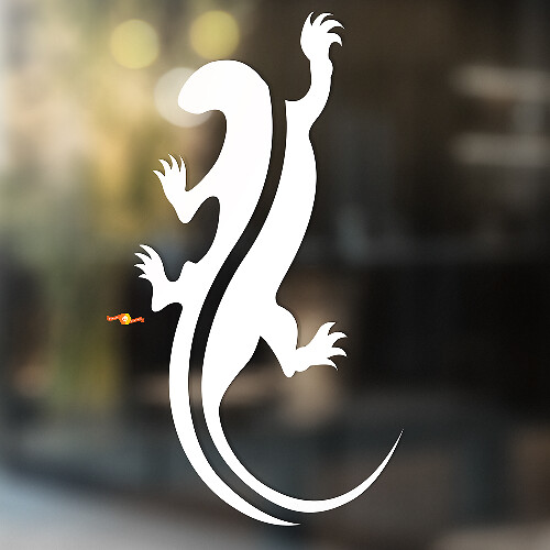 Gecko hagedis vinyl kunst muur raam badkamer sticker sticker #3
