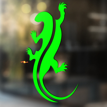 Gecko hagedis vinyl kunst muur raam badkamer sticker sticker #3
_2