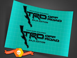 TRD OFF ROAD bed sticker sticker Baja Edition Tacoma Tundra Toyota 4x4 Sport CALI