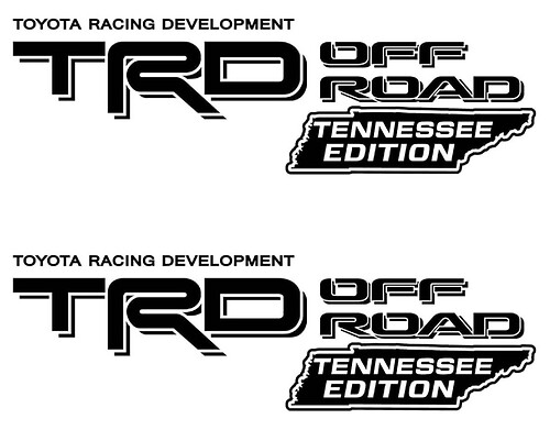 TRD OFF ROAD bedsticker Tennessee Edition Toyota Tacoma Tundra 4X4 Sport
