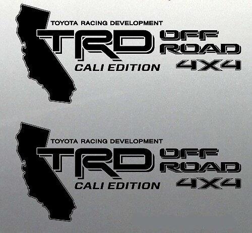 TRD Off Road 4x4 Cali Edition Vinyl Sticker voor Toyota Tacoma Tundra