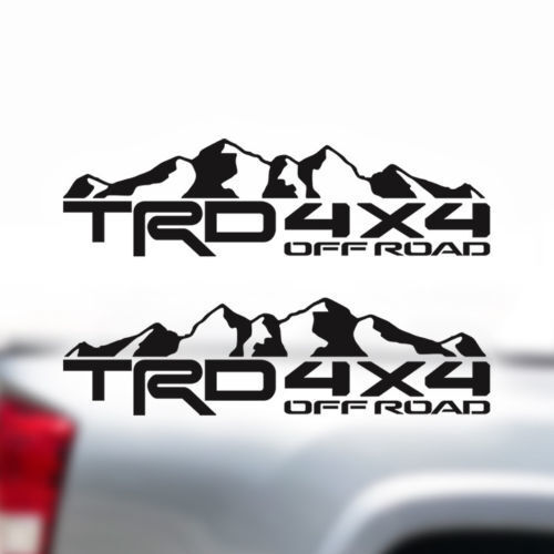 TRD 4x4 Off Road Mountain Vinyl Decal Set voor Toyota Tacoma Tundra
