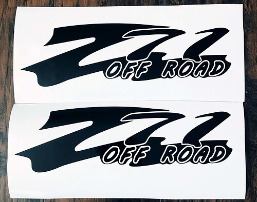 Chevy Z71 Off Road Body Stickers Decals Nieuwe 2PC Set 14 Kleuren Silverado Tahoe Suburban
