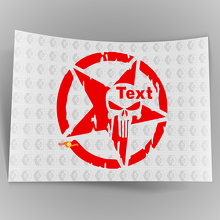 Jeep Star - Sticker Decal UV-bestendigheid Militaire Punisher Off Road Skull #5_2