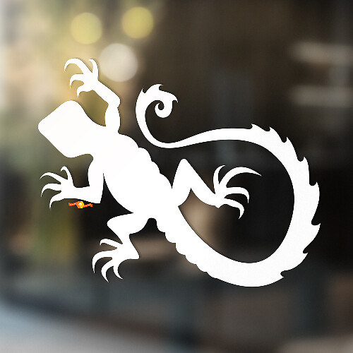 Gecko hagedis vinyl kunst muur raam badkamer sticker sticker #6
