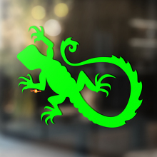 Gecko hagedis vinyl kunst muur raam badkamer sticker sticker #6
_2