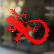 Gecko hagedis vinyl kunst muur raam badkamer sticker sticker #6
_4