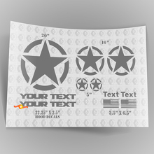 Oscar Mike OM Style Militaire Ster Decal Kit met Motorkap Stickers Decals voor Jeep Wrangler 2