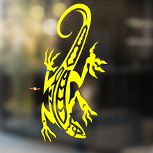 Hagedis in Stijl van Stam Universele Vinylsticker Decal_3