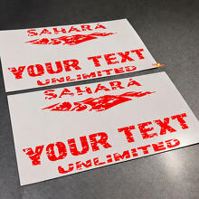 Sahara Verweerd Custom Zij Vinyl Decal Kit voor Jeep Wrangler_2