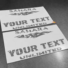 Sahara Verweerd Custom Zij Vinyl Decal Kit voor Jeep Wrangler_3