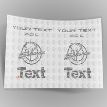 Jeep Wrangler Sahara 4.0 TJ spatbordlogo's versleten 1997 -2006 2