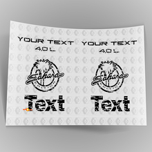 Jeep Wrangler Sahara 4.0 TJ spatbordlogo's versleten 1997 -2006 3