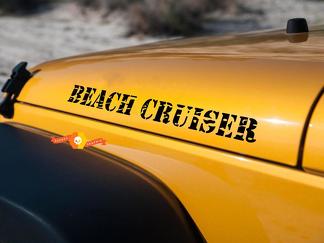 Jeep Wrangler Oscar Mike noodlijdende stijl BEACH CRUISER motorkapstickers