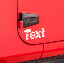 Versleten Custom Tekst Zijdeur Sticker Decal voor Jeep Wrangler 2