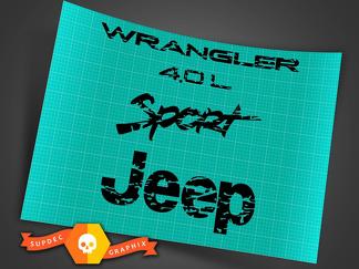 Jeep Wrangler 4.0 TJ spatbordlogo's versleten 1997 -2006
