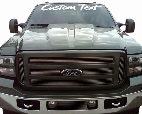 Aangepaste tekst kwast voorruit vinyl decal sticker