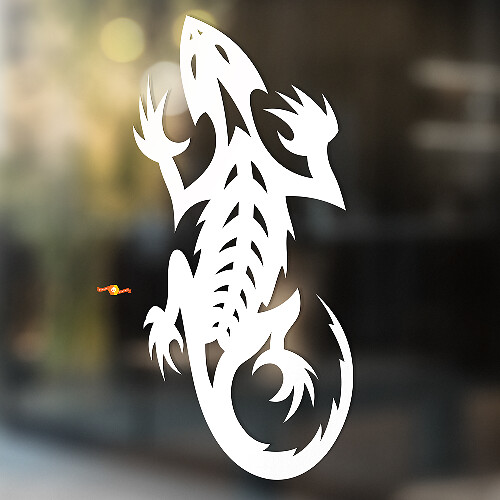 Bearded Dragon Tribal Stijl Universele Vinyl Decal Sticker