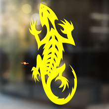 Bearded Dragon Tribal Stijl Universele Vinyl Decal Sticker_3