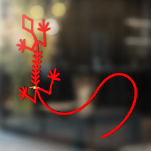 Gecko hagedis vinyl kunst muur raam badkamer sticker sticker #10
_4