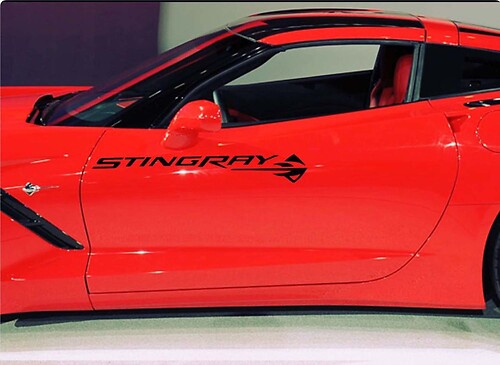 1950-2017 Chevrolet Corvette Stingray Z06 Hood Body Deur Sticker Decal Nieuwe 2PC Set Z06
