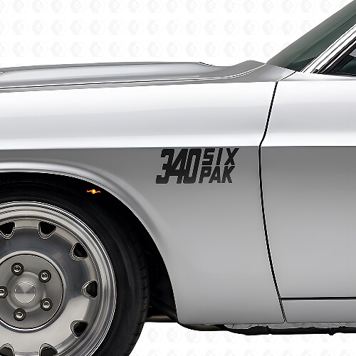 340 Six Pak zij vinyl decalset voor Dodge Viper Charger Ram Challenger_1