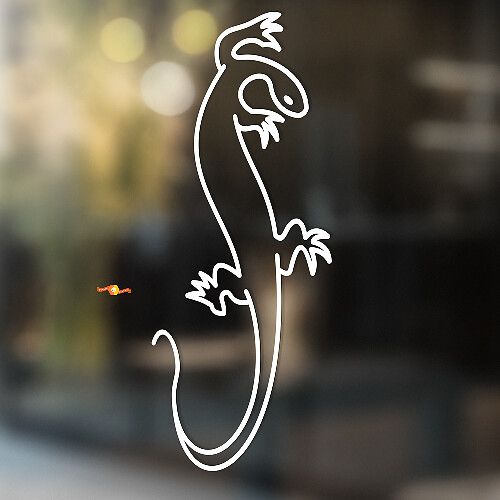 Gecko Hagedis Vinyl Kunst Muur Raam Badkamer Sticker Decal #11
_1